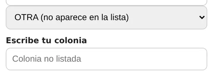 Opción otra colonia